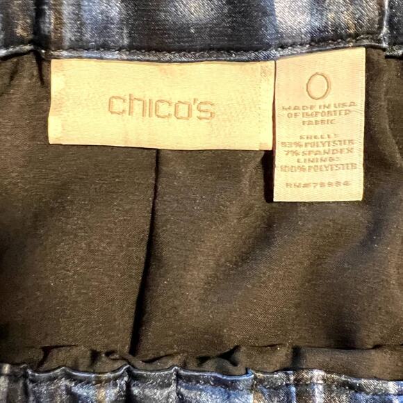 Chico's, Pencil Skirt, Black checkered pattern, lined, women's 0 XS - Picture 2 of 10
